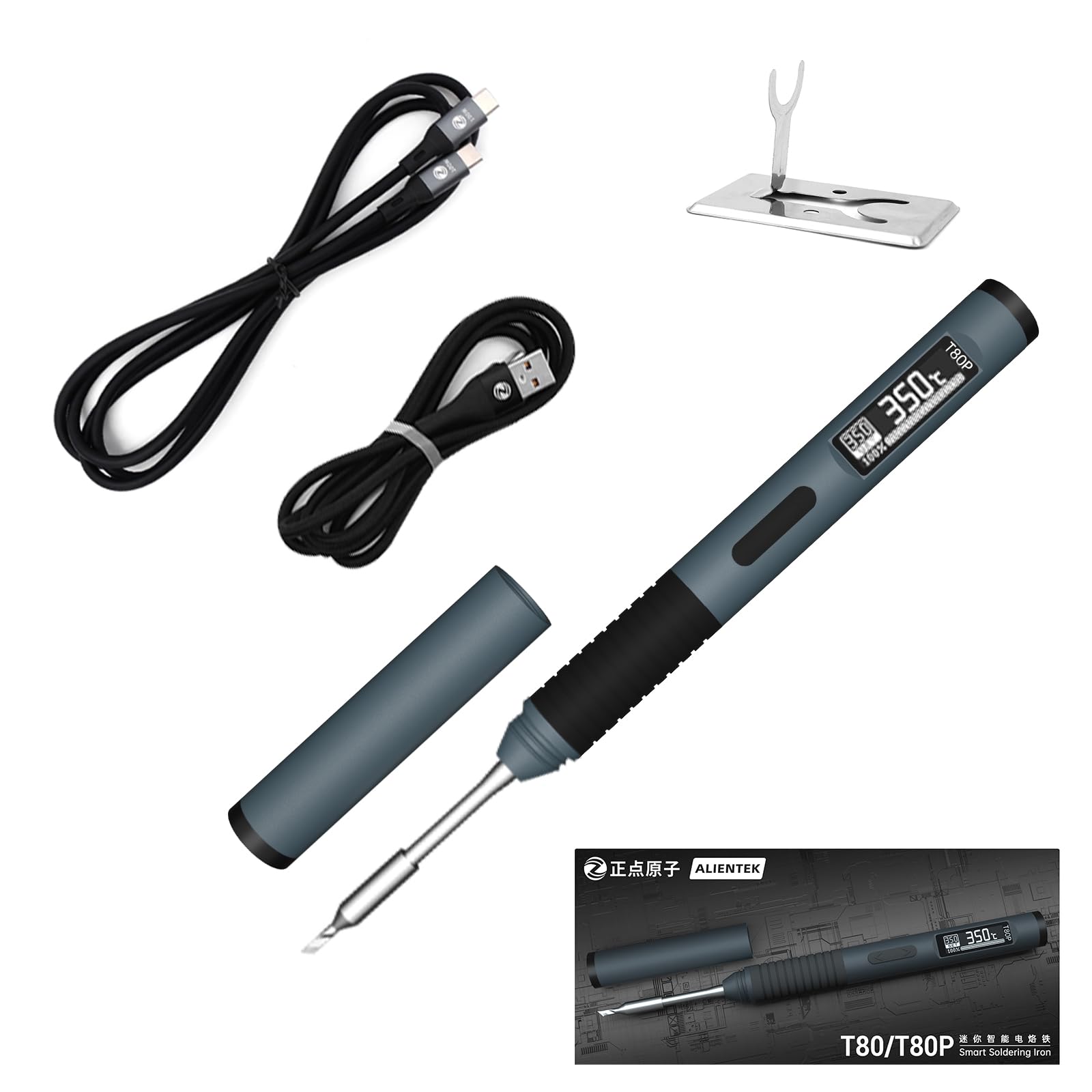 Amazon | ALIENTEK はんだごてキット PD/QC 100W ミニデジタルはんだご